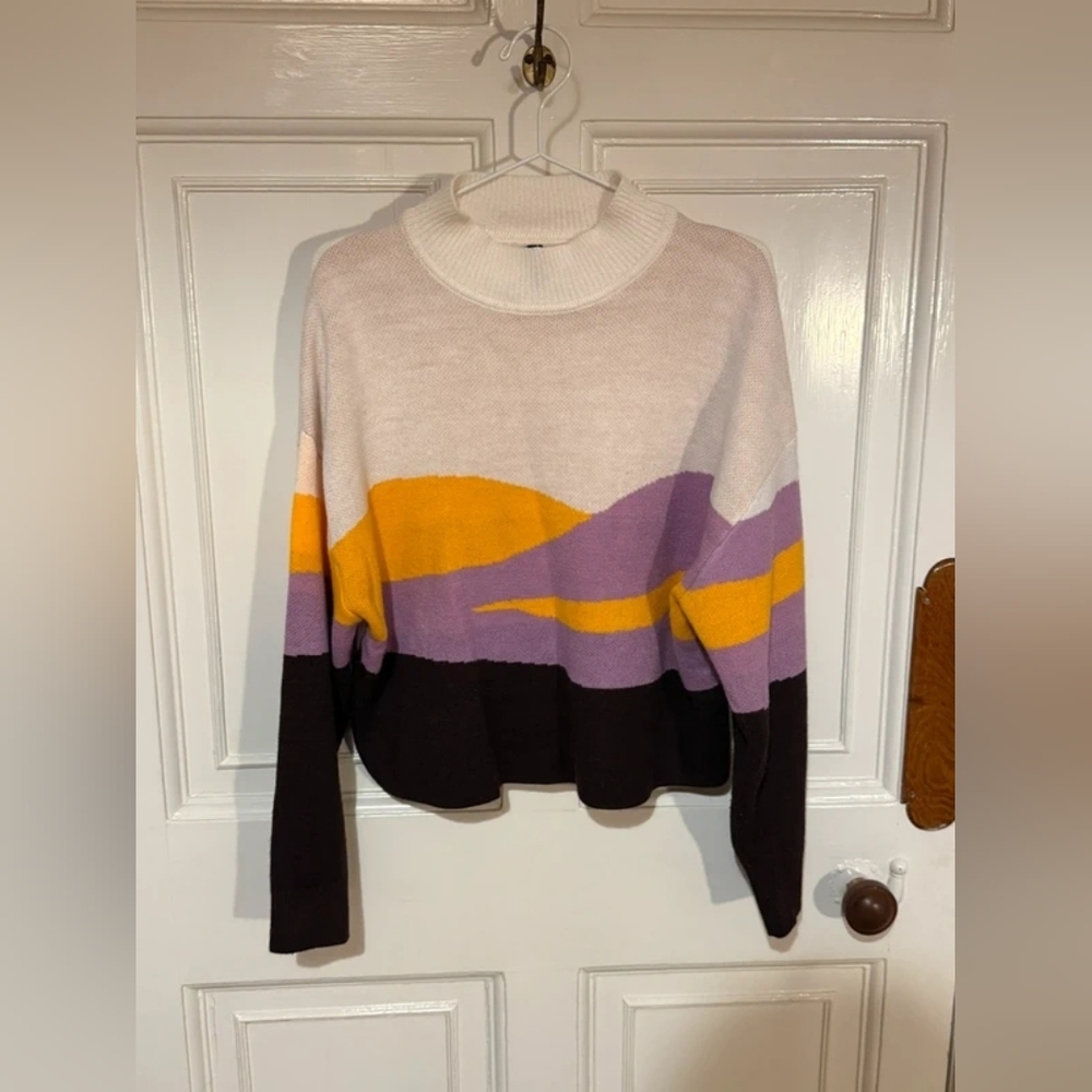 H&M Multicolor Cowl Neck Sweater